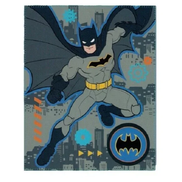 New Mini Batman Fleece Throw Gift Blanket DC Comics Hero Cape Bat Signal Logo - Picture 1 of 3
